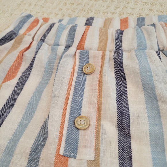 Striped linen shorts - Picture 2 of 5